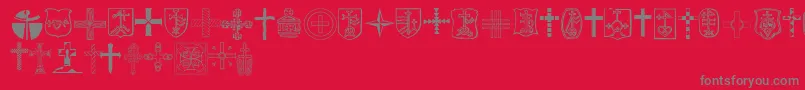 Chriciv Font – Gray Fonts on Red Background