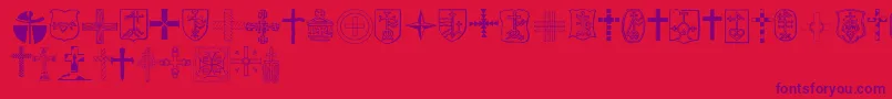 Chriciv Font – Purple Fonts on Red Background