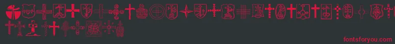 Chriciv Font – Red Fonts on Black Background