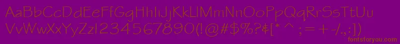 Stylus Font – Brown Fonts on Purple Background