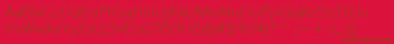 Police Stylus – polices brunes sur fond rouge