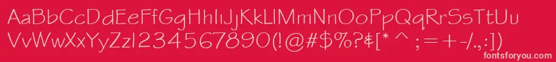 Police Stylus – polices roses sur fond rouge