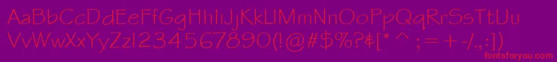 Stylus Font – Red Fonts on Purple Background