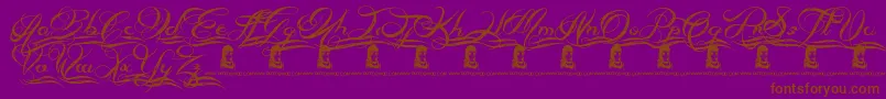 AlwaysBesideYou Font – Brown Fonts on Purple Background