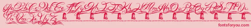 AlwaysBesideYou Font – Red Fonts on Pink Background