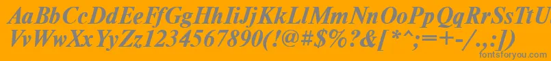 fuente TimesdlBoldItalic – Fuentes Grises Sobre Fondo Naranja