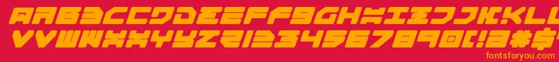 Omega3ExpandedItalic Font – Orange Fonts on Red Background