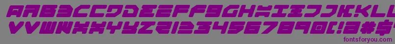 Omega3ExpandedItalic-Schriftart – Violette Schriften auf grauem Hintergrund