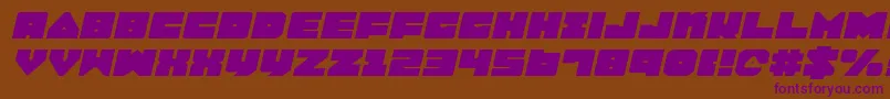 LoboTommyExpitalic-fontti – violetit fontit ruskealla taustalla