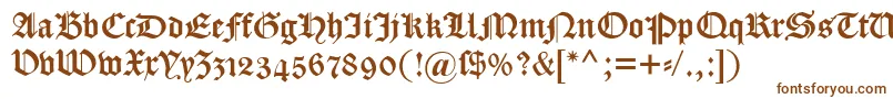 Dscaslongotischosf Font – Brown Fonts on White Background