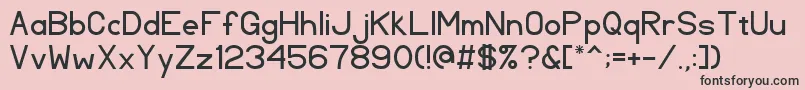 TlSansSerif Font – Black Fonts on Pink Background