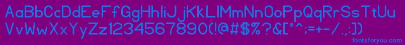TlSansSerif Font – Blue Fonts on Purple Background