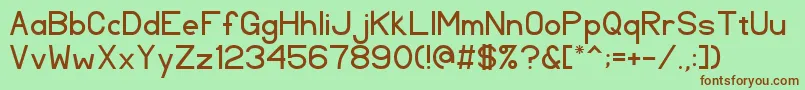 TlSansSerif Font – Brown Fonts on Green Background