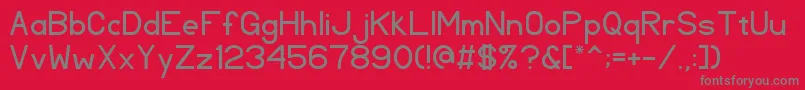 TlSansSerif Font – Gray Fonts on Red Background