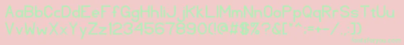 TlSansSerif Font – Green Fonts on Pink Background