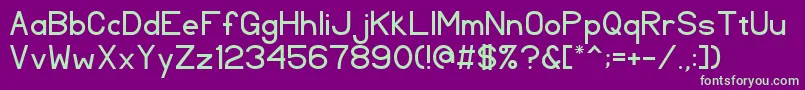 TlSansSerif Font – Green Fonts on Purple Background