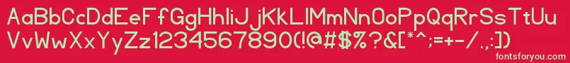 TlSansSerif Font – Green Fonts on Red Background