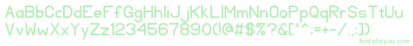 Police TlSansSerif – polices vertes sur fond blanc