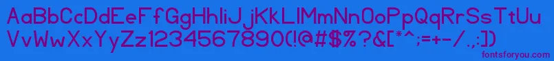 TlSansSerif Font – Purple Fonts on Blue Background