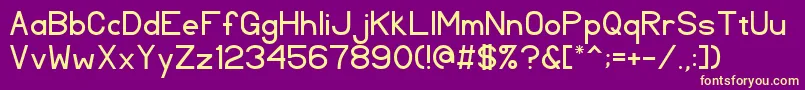 TlSansSerif Font – Yellow Fonts on Purple Background