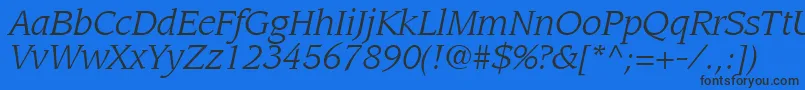 AdvisorSsiItalic Font – Black Fonts on Blue Background