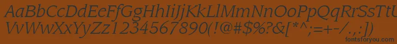AdvisorSsiItalic Font – Black Fonts on Brown Background