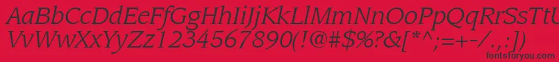 AdvisorSsiItalic Font – Black Fonts on Red Background
