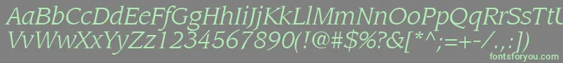 AdvisorSsiItalic Font – Green Fonts on Gray Background