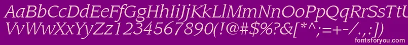 AdvisorSsiItalic Font – Pink Fonts on Purple Background
