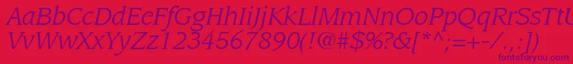 AdvisorSsiItalic Font – Purple Fonts on Red Background