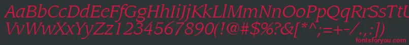 AdvisorSsiItalic Font – Red Fonts on Black Background