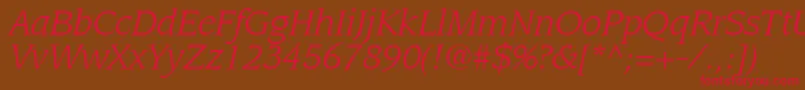 AdvisorSsiItalic Font – Red Fonts on Brown Background