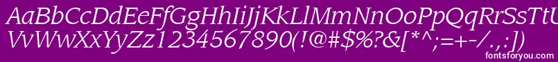 AdvisorSsiItalic Font – White Fonts on Purple Background