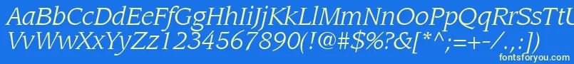 AdvisorSsiItalic Font – Yellow Fonts on Blue Background