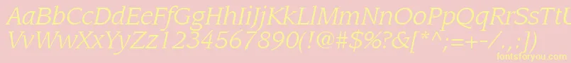 AdvisorSsiItalic Font – Yellow Fonts on Pink Background