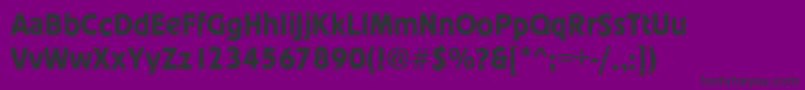 Czcionka ConwayRegular – czarne czcionki na fioletowym tle