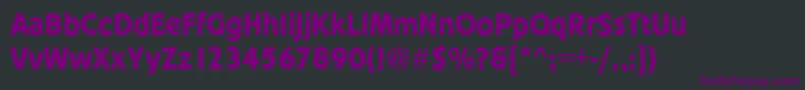 Czcionka ConwayRegular – fioletowe czcionki na czarnym tle
