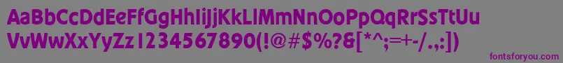 ConwayRegular Font – Purple Fonts on Gray Background