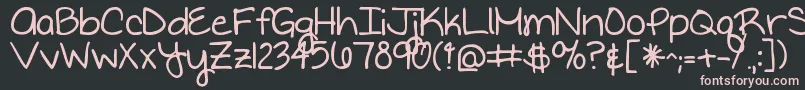 Writteninthestars Font – Pink Fonts on Black Background
