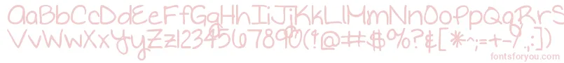 Writteninthestars-fontti – vaaleanpunaiset fontit