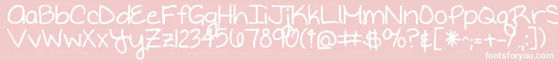 Writteninthestars Font – White Fonts on Pink Background