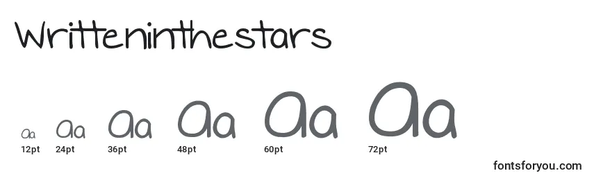 Размеры шрифта Writteninthestars