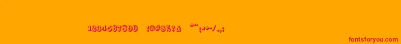 Silverlandshadowc Font – Red Fonts on Orange Background