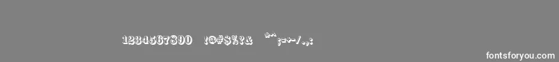 フォントSilverlandshadowc – 灰色の背景に白い文字