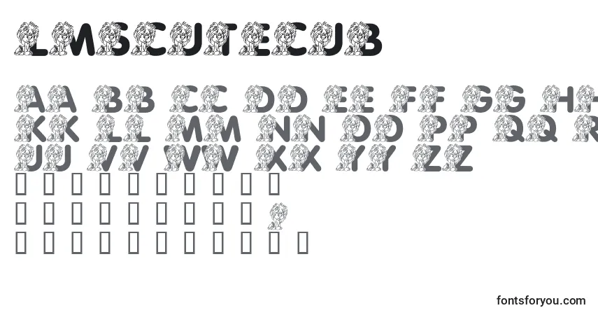 Schriftart LmsCuteCub – Alphabet, Zahlen, spezielle Symbole