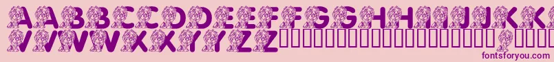 Шрифт LmsCuteCub – фиолетовые шрифты на розовом фоне
