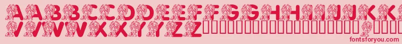 LmsCuteCub Font – Red Fonts on Pink Background