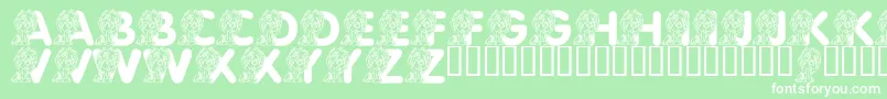 LmsCuteCub Font – White Fonts on Green Background