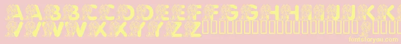 LmsCuteCub Font – Yellow Fonts on Pink Background