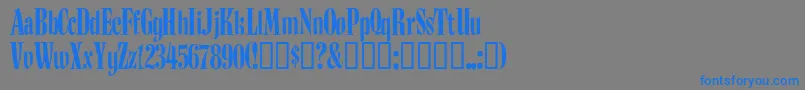 Budnm Font – Blue Fonts on Gray Background